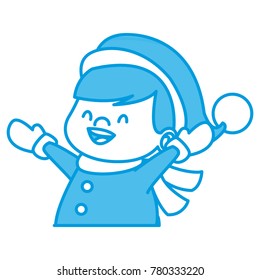 Cute boy christmas cartoon