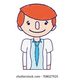 cute boy with clothes and hairstyle