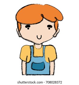 cute boy with clothes and hairstyle