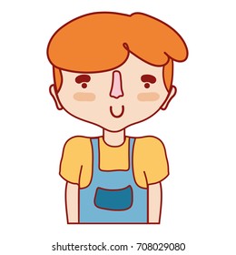 cute boy with clothes and hairstyle