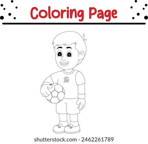 Cute boy coloring page. coloring book for kids.
