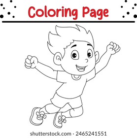 lindo niño para colorear página. lindo libro para colorear para niños
