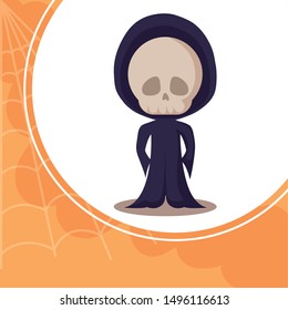 cute boy disguised of death