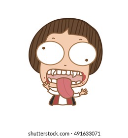 Cute boy with dracula clothes on orange background,illustration.