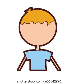 cute boy drawing icon