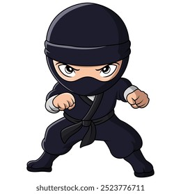 Menino bonito estão vestidos como ninjas