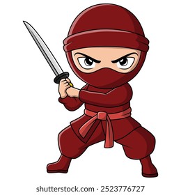 Menino bonito estão vestidos como ninjas