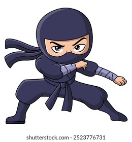 Menino bonito estão vestidos como ninjas