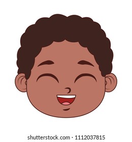 Cute Boy Face Cartoon Stock Vector (Royalty Free) 1112037815