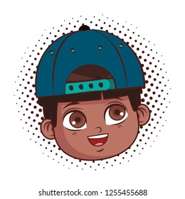 cute boy face cartoon