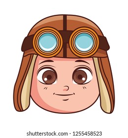 cute boy face cartoon