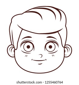 cute boy face cartoon