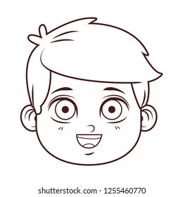 cute boy face cartoon