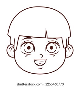 cute boy face cartoon