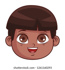 cute boy face cartoon