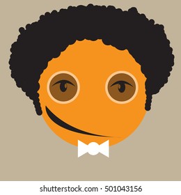 cute boy face icon 