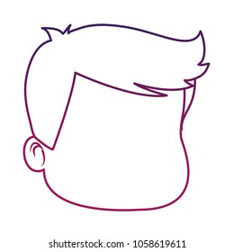 Cute boy faceless cartoon