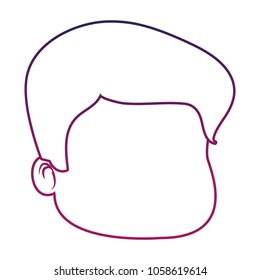 Cute boy faceless cartoon