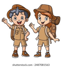 cute boy and girl couple on an adventure