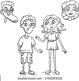 Boy Outline Images Stock Photos Vectors Shutterstock