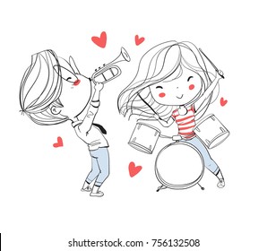 Cute Couple Cartoon Images Stock Photos Vectors Shutterstock