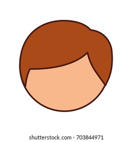 cute boy head avatar character