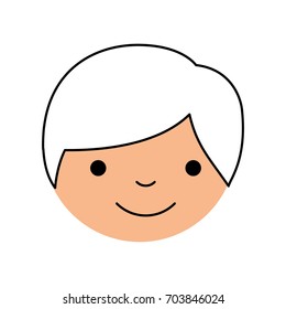 cute boy head avatar character