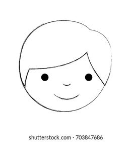 cute boy head avatar character
