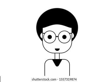 cute boy icon design vector eps.10