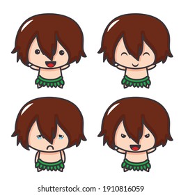 cute boy kawaii mascot design character