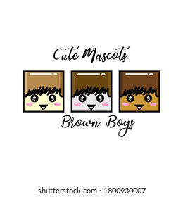 Cute Boy Mascot Vector Illustration