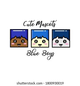 Cute Boy Mascot Vektorgrafik