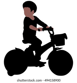 cute boy on a bicycle