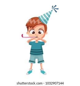 Cute boy on birthday