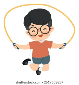 Cute Boy Playing With Rope Kid