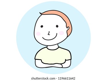 Cute Boy Profile Avatar Vector Eps10 Stock Vector (Royalty Free ...