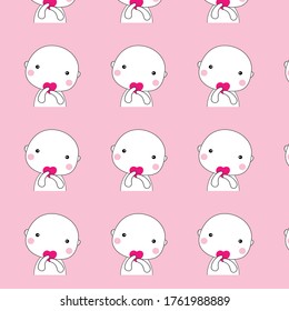cute  boy with  red heart  cartoon pattern  design for art and print vector eps.10