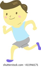 cute boy running