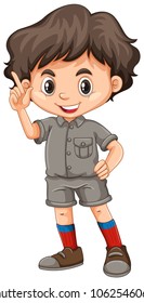 A Cute Boy Scout on White Background illustration