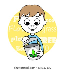cute Boy and seed