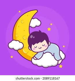 442 Boy Sleeping On A Crescent Moon Images, Stock Photos & Vectors ...