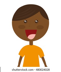 cute boy smile isolated icon vector illustration design