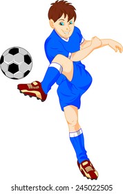 cute boy soccer player
