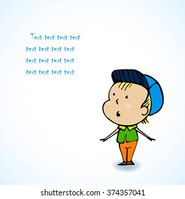 Cute Boy - Vector Character Cartoon Illustration