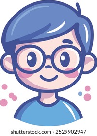 Un lindo diseño de logotipo gráfico de Vector de niño