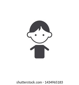 Cute boy vector icon design
