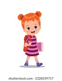 süßer Junge geht zur Schule