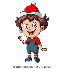 Cute boy wearing costume clown