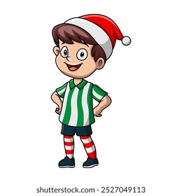 Cute boy wearing costume clown