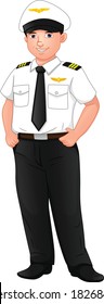 cute boy wearing pilot costume
